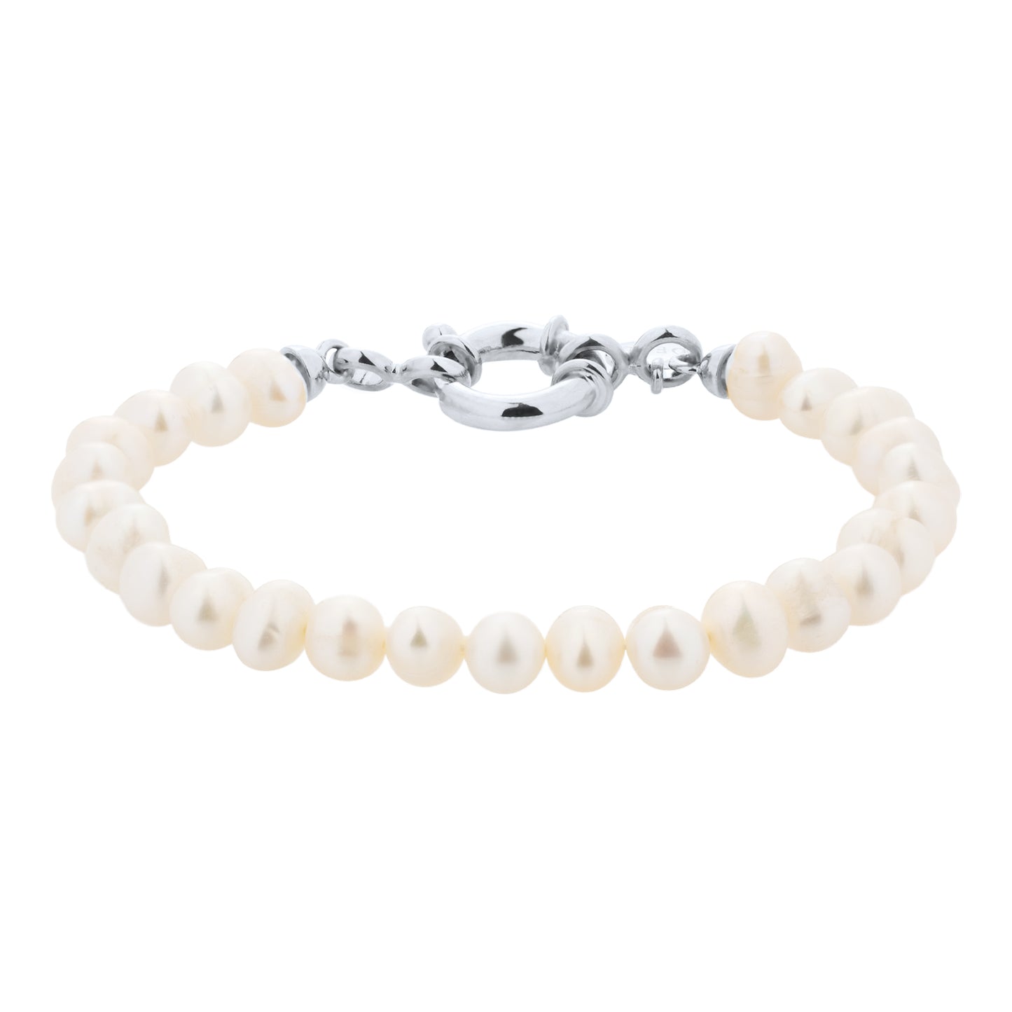 Pearl Bracelet with Statement Clasp