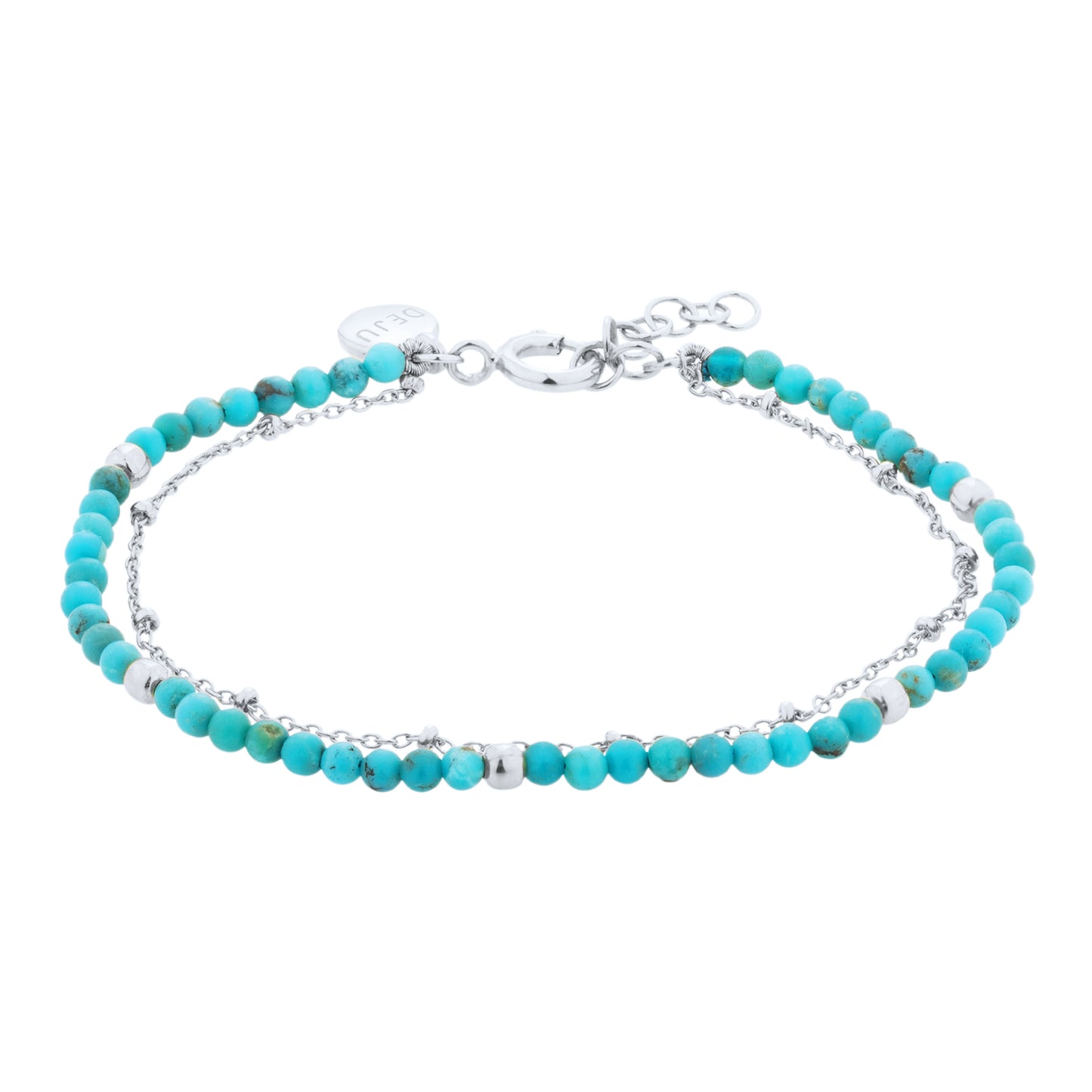Double Strand Bracelet with Turquoise