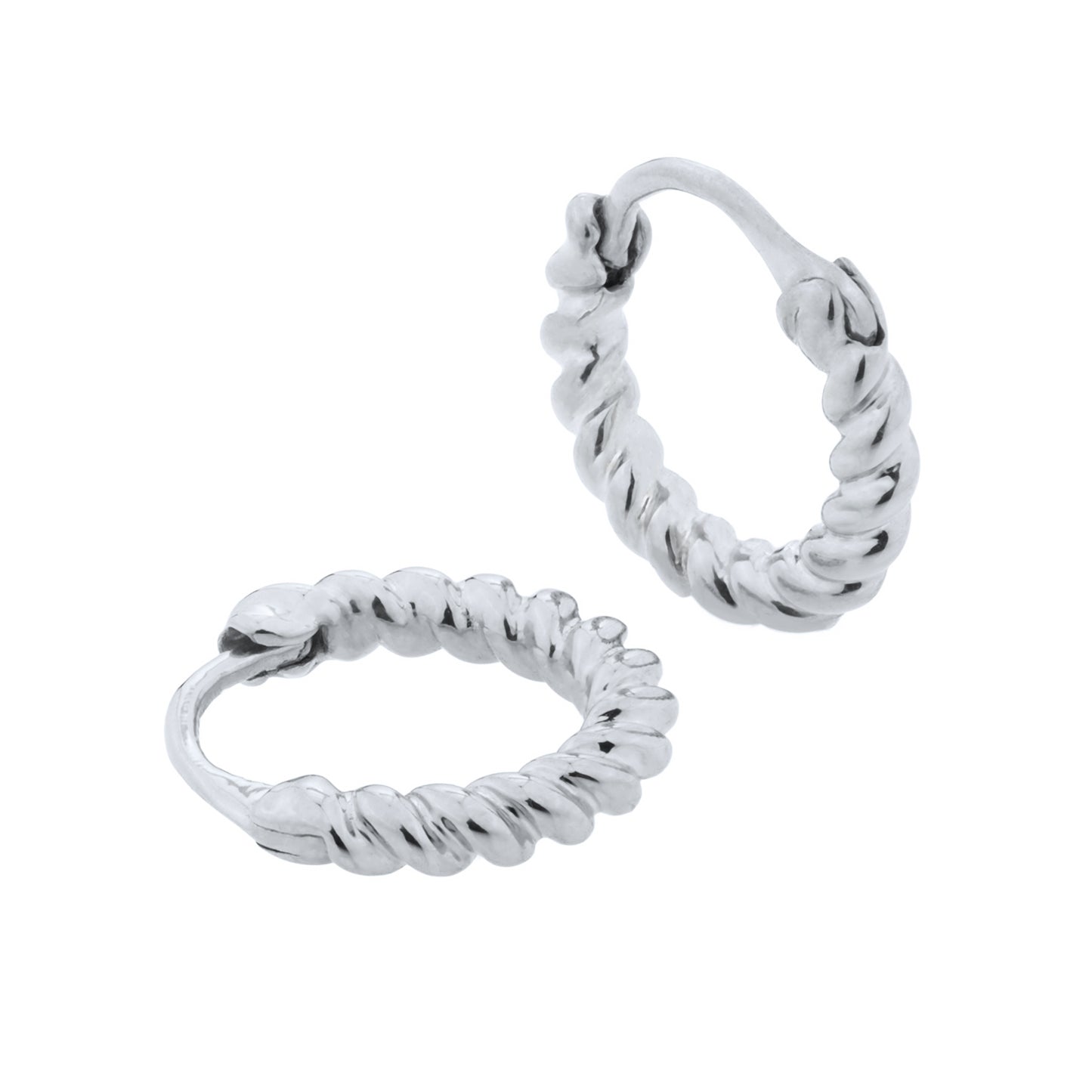 Twisted Rope Huggie Hoops