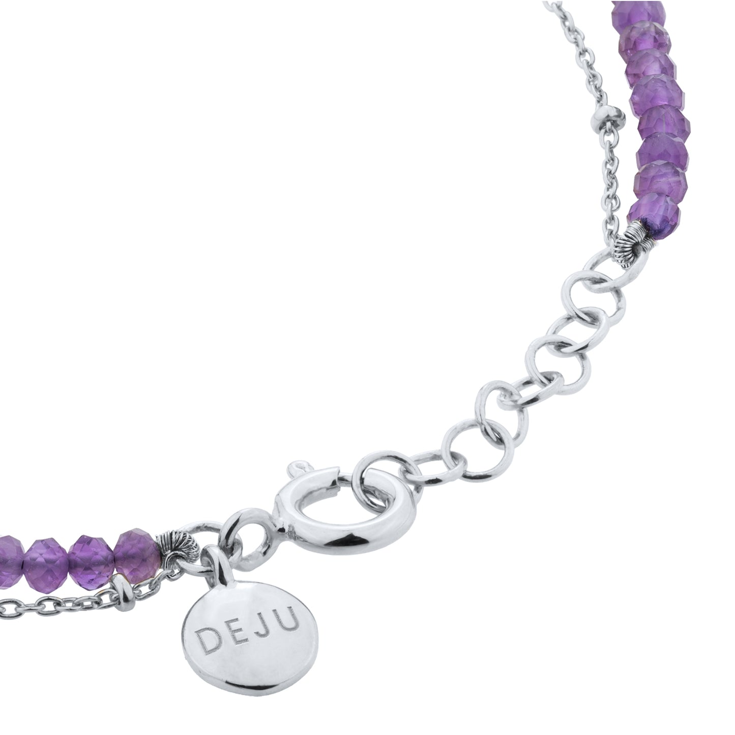 Double Strand Bracelet with Amethyst