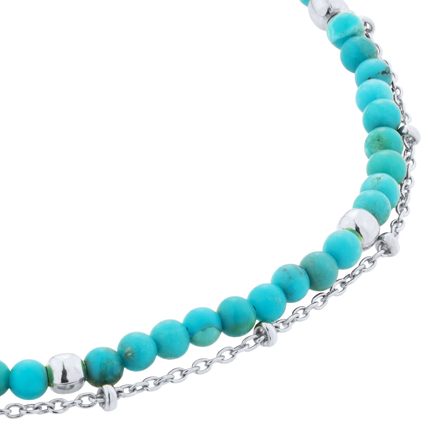Double Strand Bracelet with Turquoise