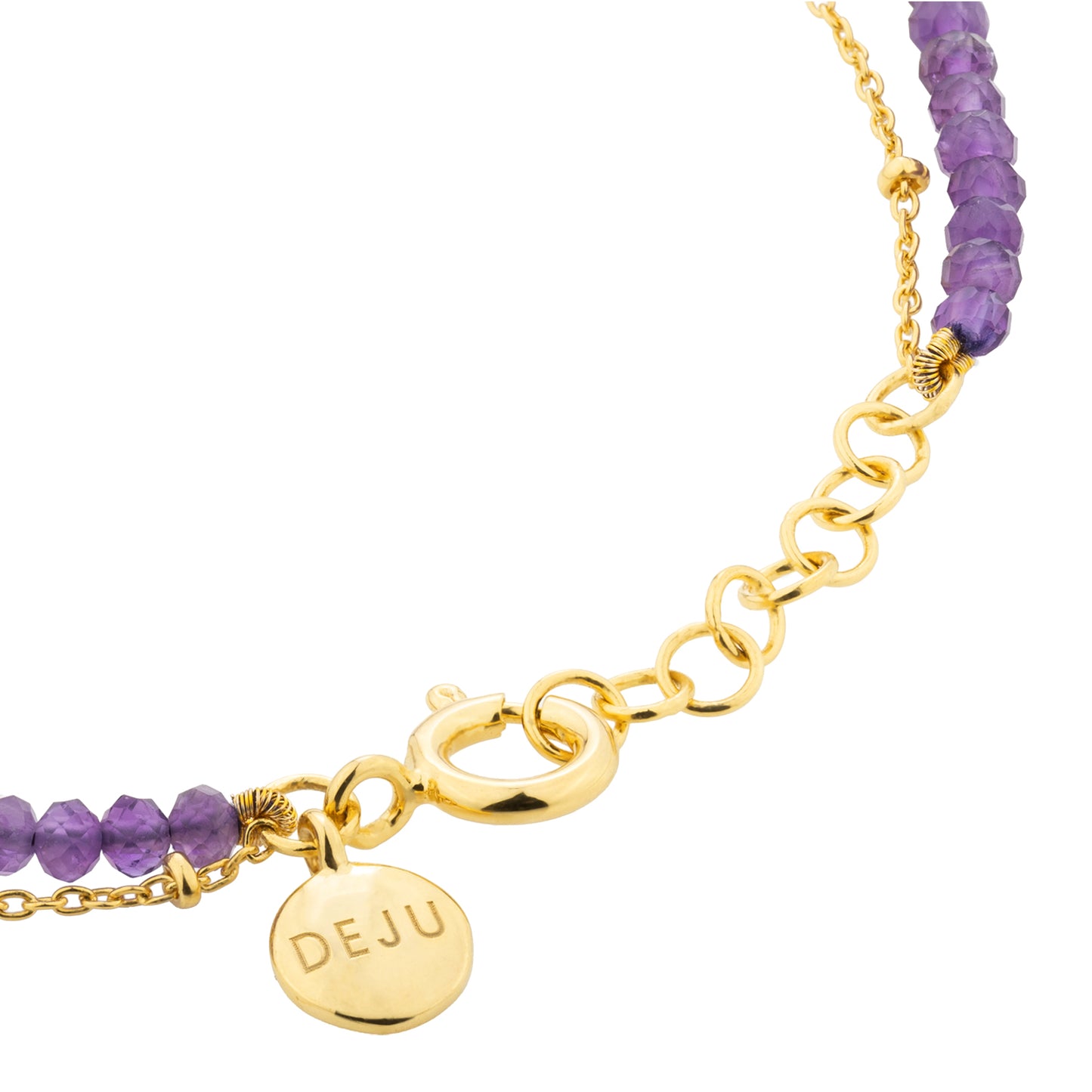 Double Strand Bracelet with Amethyst