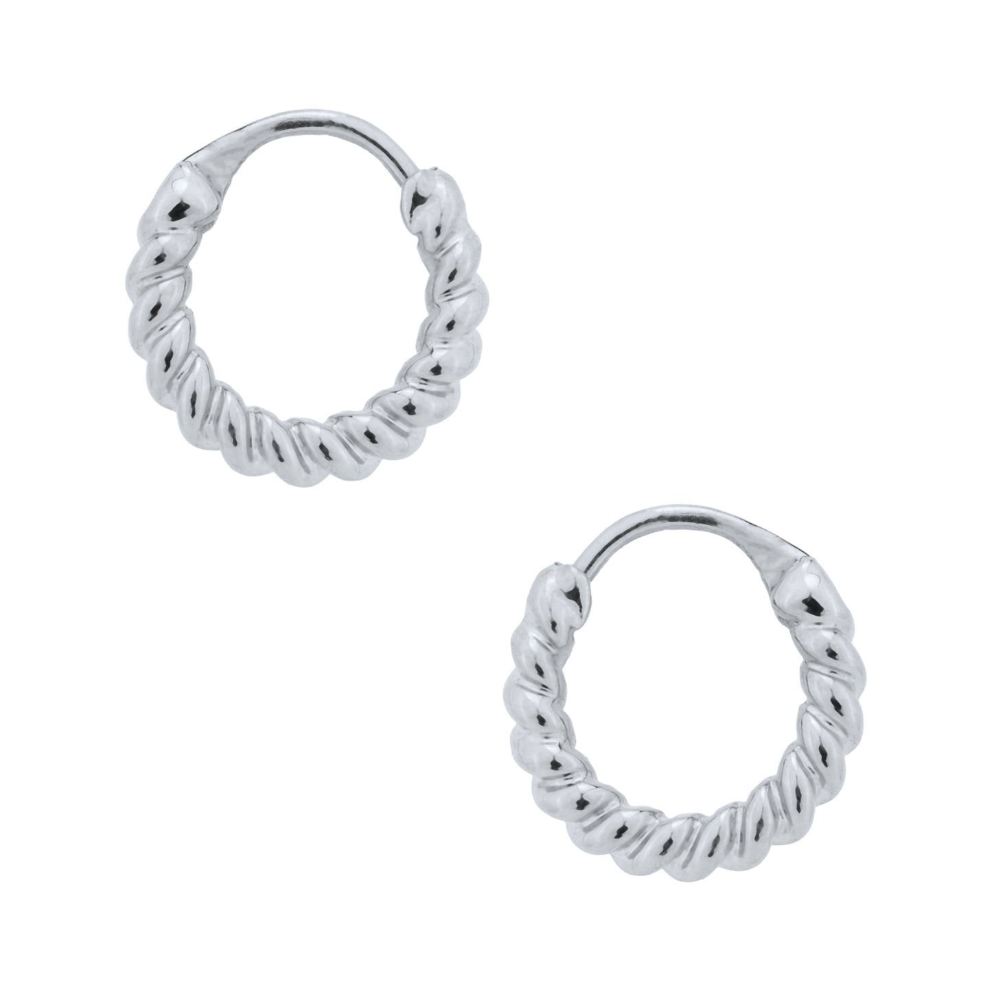 Twisted Rope Huggie Hoops