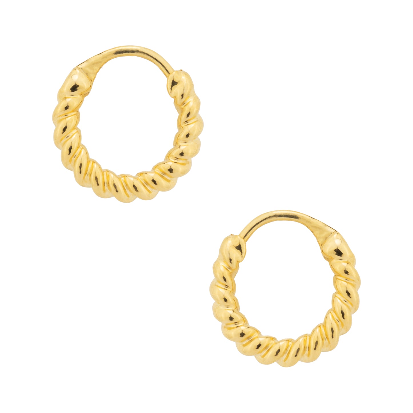Twisted Rope Huggie Hoops