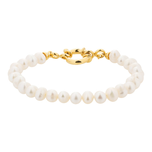 Pearl Bracelet with Statement Clasp