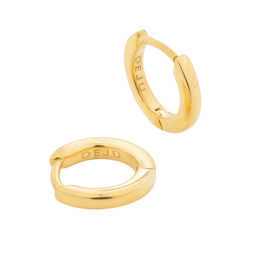 Oval Huggie Hoops