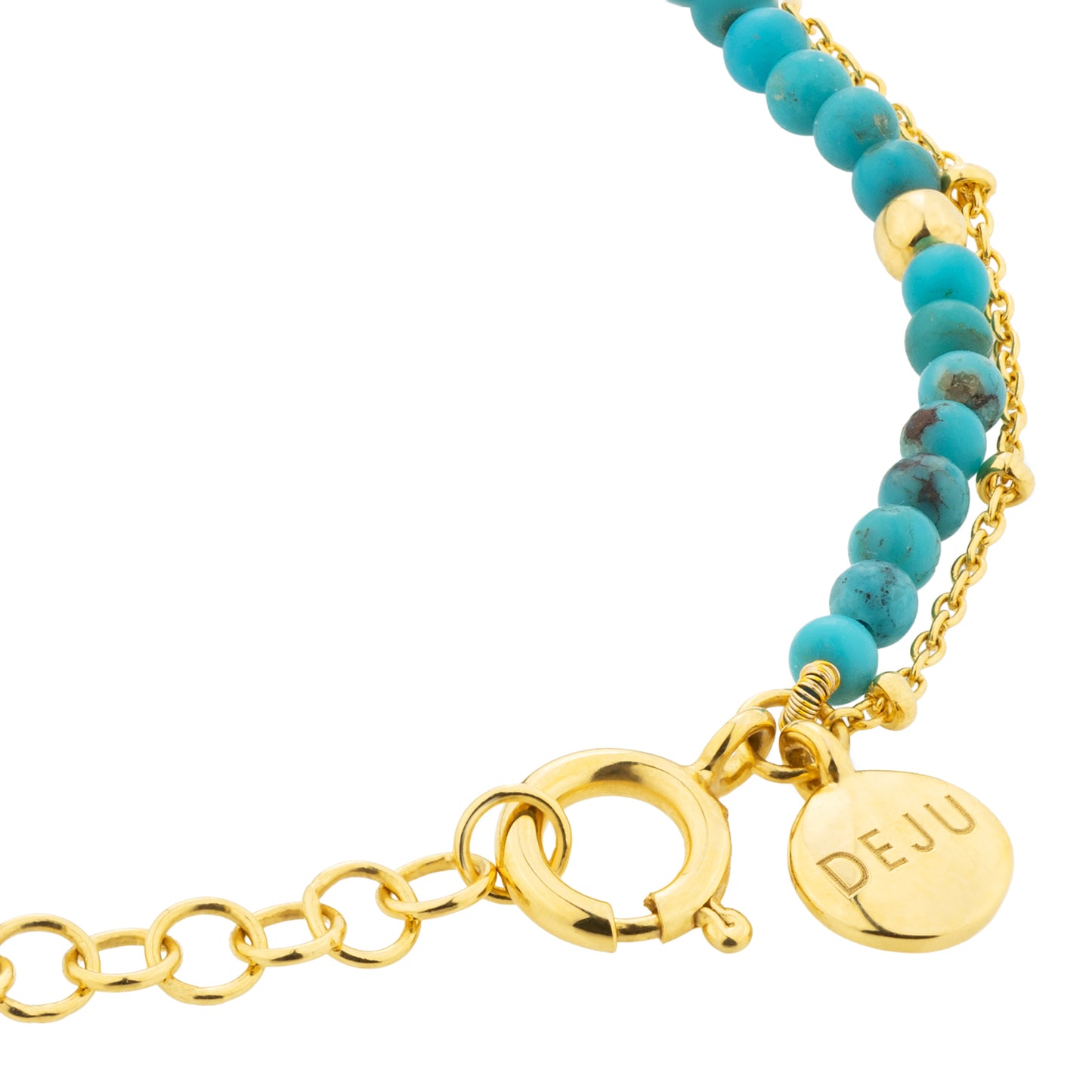 Double Strand Bracelet with Turquoise